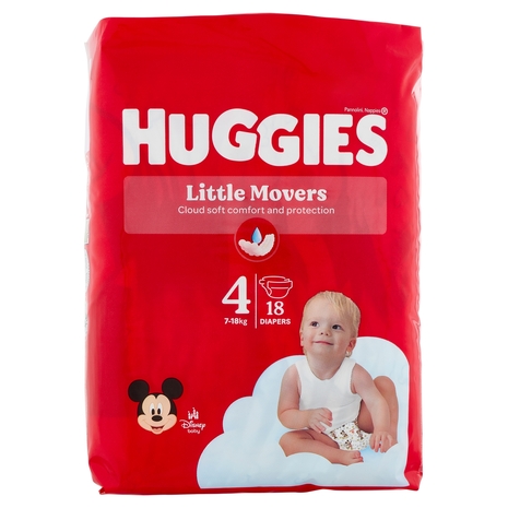 Huggies ultra comfort Pannolini 4 7-18 Kg 18 pz